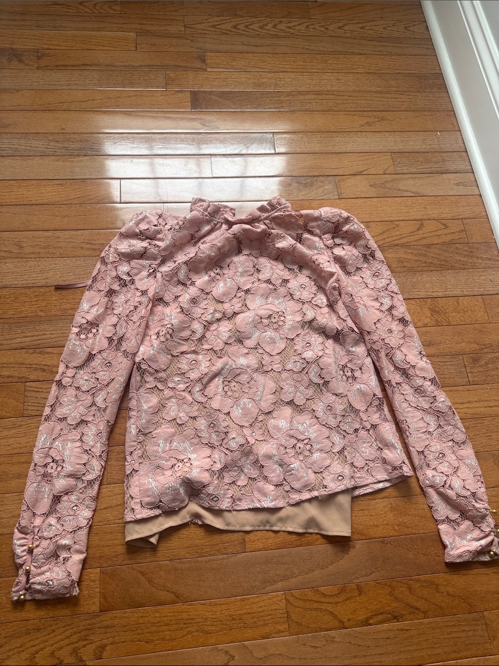 Bloomingdale’s Wayf - Women's Pink Lace Floral Blouse